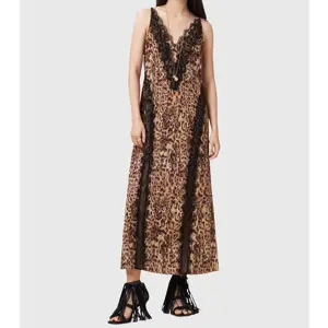 AllSaints Melia Leopard Print Maxi Dress